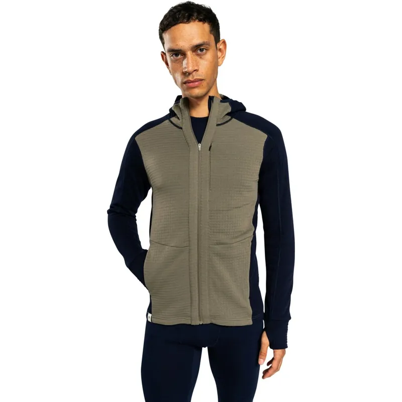 Sichere Zahlung Ulvang Peak Field Midlayer-Kapuzenjacke Herren - Navy Blue/Bungee Grey