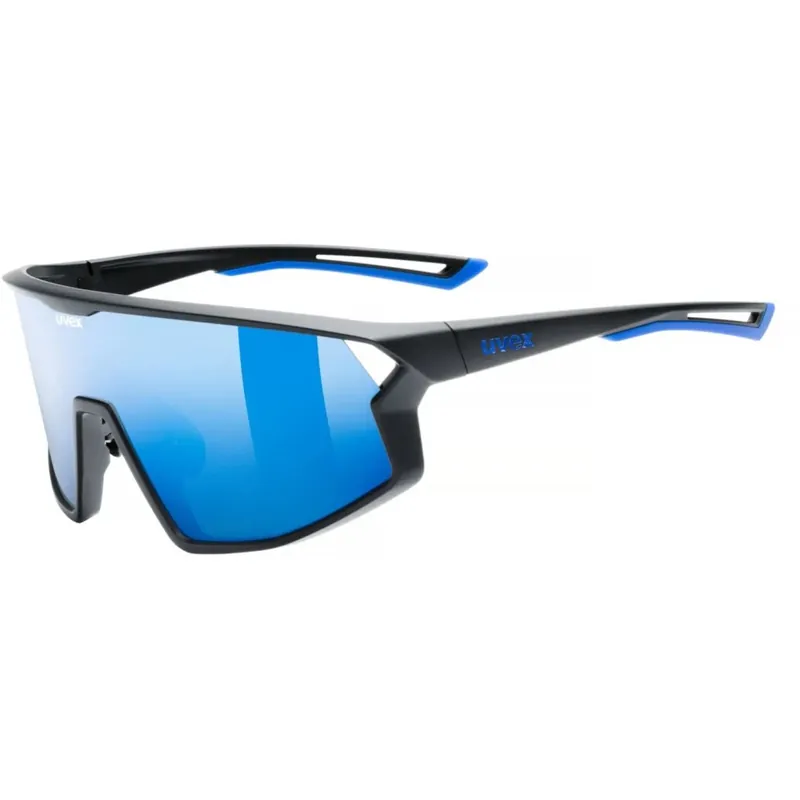 Echt Uvex skyryse Brille - black matt/mirror blue