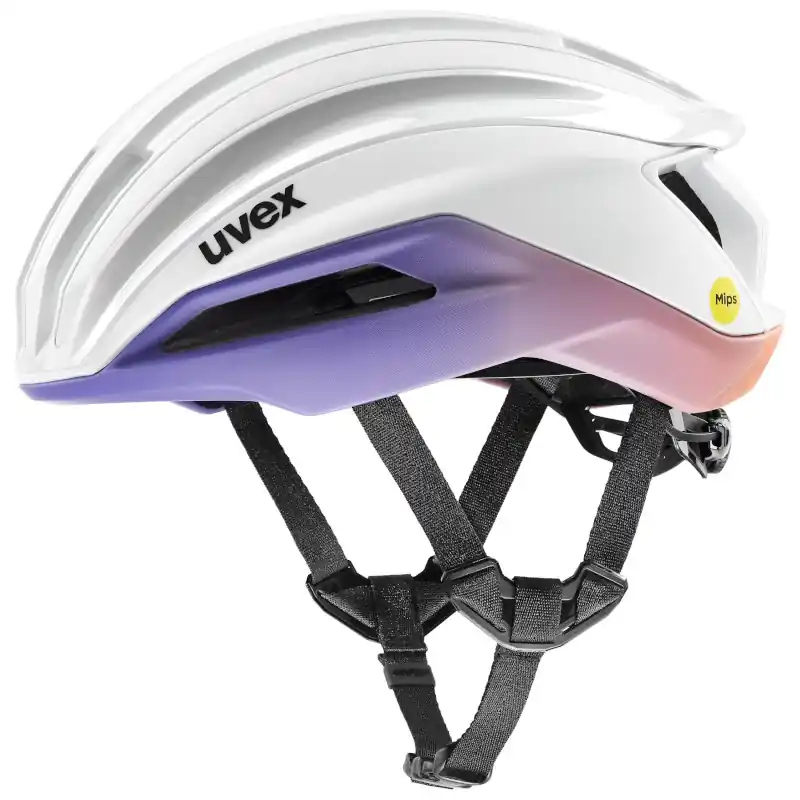Uvex surge aero MIPS Fahrradhelm - weiß - lila aprikose matt Online Kaufen