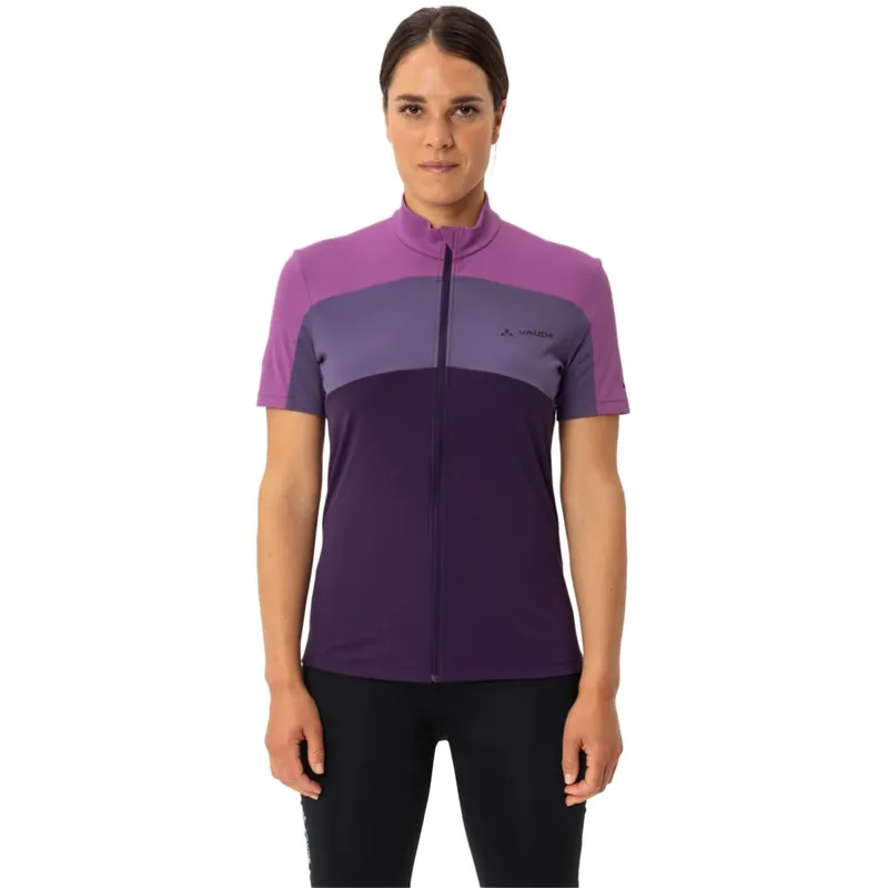Vaude Matera Full-Zip Kurzarmtrikot Damen - eggplant Letzte Chance