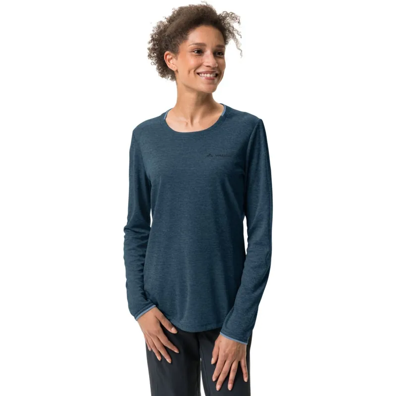 Vaude Essential Langarmshirt Damen - dark sea uni Garantierte Lieferung