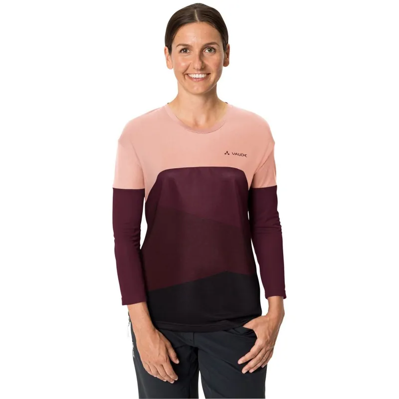 Vaude Moab Langarm T-Shirt V Damen - soft rose Must-Have