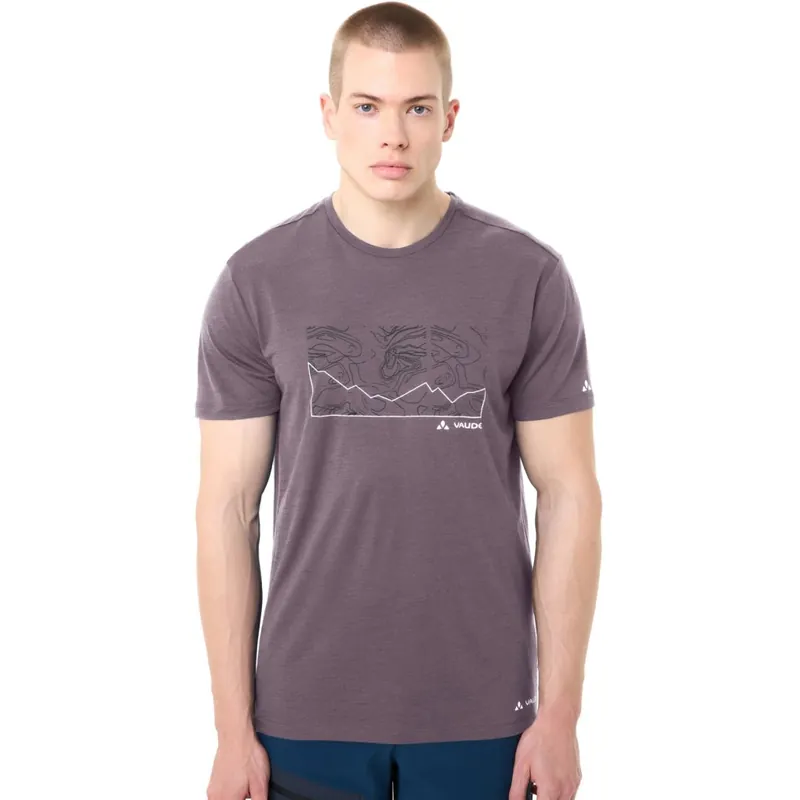 Letzte Chance Vaude Tekoa Wool T-Shirt Herren - purple ash