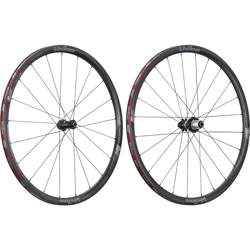 Markenprodukt Vision Metron 30 SL Disc Carbon Laufradsatz - Tubeless Ready - Drahtreifen - Centerlock - VR 12x100mm/QR HR 12x142mm/QR - SRAM XDR