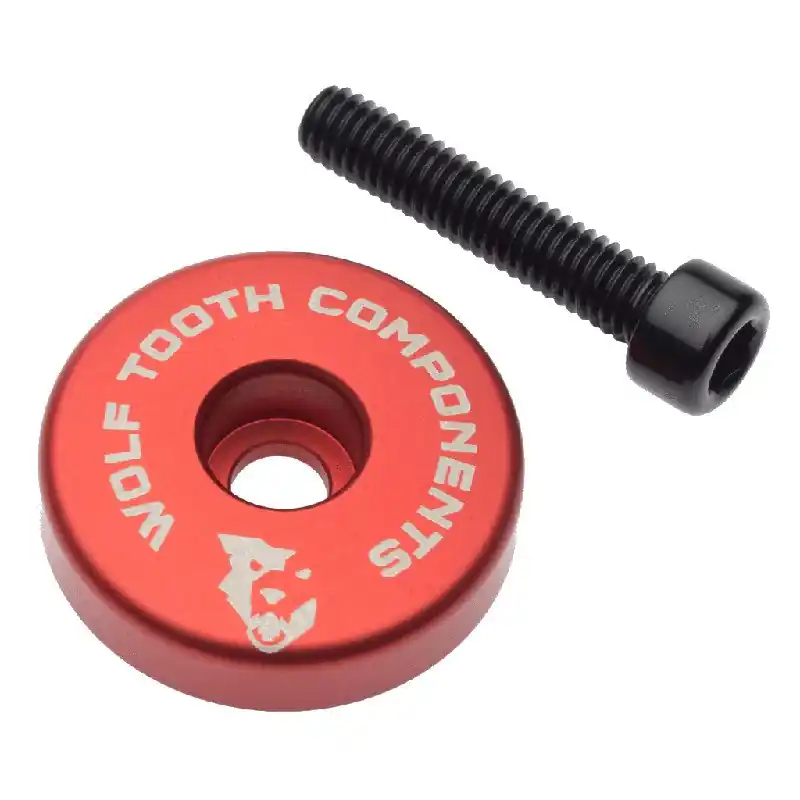 Wolf Tooth Ultralight Ahead Kappe mit integriertem Spacer - rot Günstig