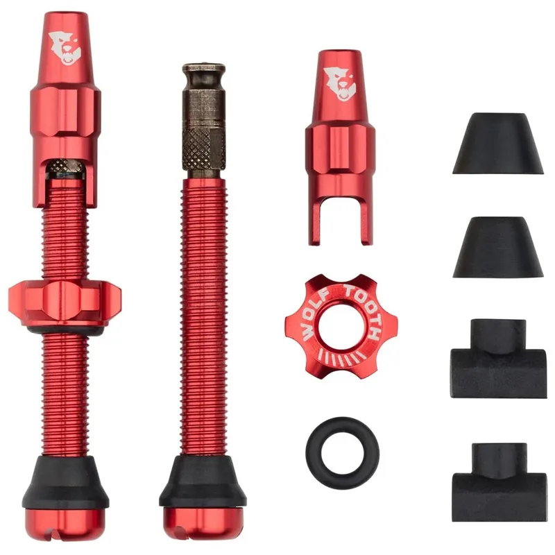 Sofort Bestellen Wolf Tooth Ventilkit - Tubeless Clik Valve (SCV) - rot