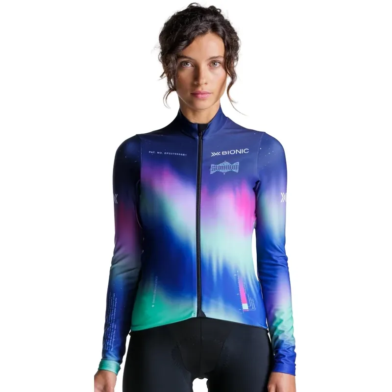X-Bionic Corefusion Ride Langarm-Radtrikot Damen - aurora polychrome Markenprodukt