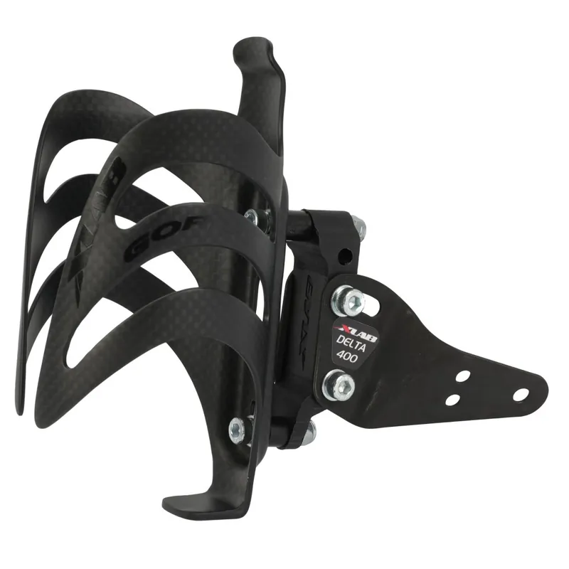XLAB Delta 400 Adapter + Gorilla Carbon Flaschenhalter - schwarz matt Saisonangebot