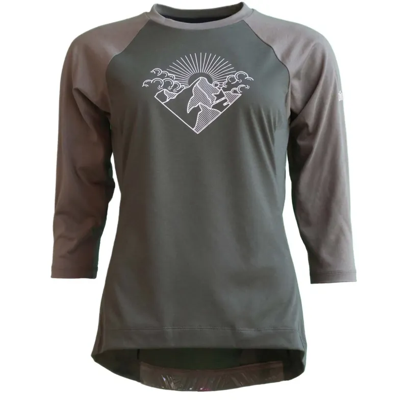 Zimtstern PureFlowz 3/4-Arm MTB-Trikot Damen - Forest Night/Dusty Olive Expressversand