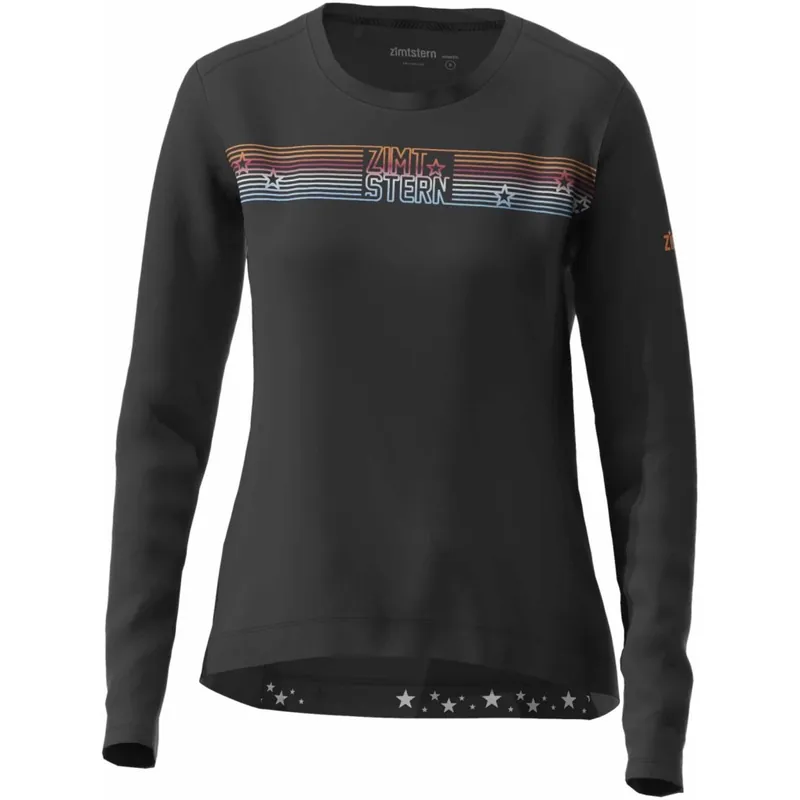 Neu Im Sortiment Zimtstern TrailFlowz Langarm MTB-Trikot Damen - Pirate Black