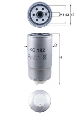 Neu MAHLE KC 182 - Kraftstofffilter