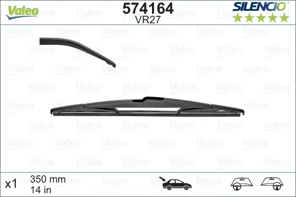 VALEO VR27 Scheibenwischer 574164 - SILENCIO REAR Solange Der Vorrat Reicht