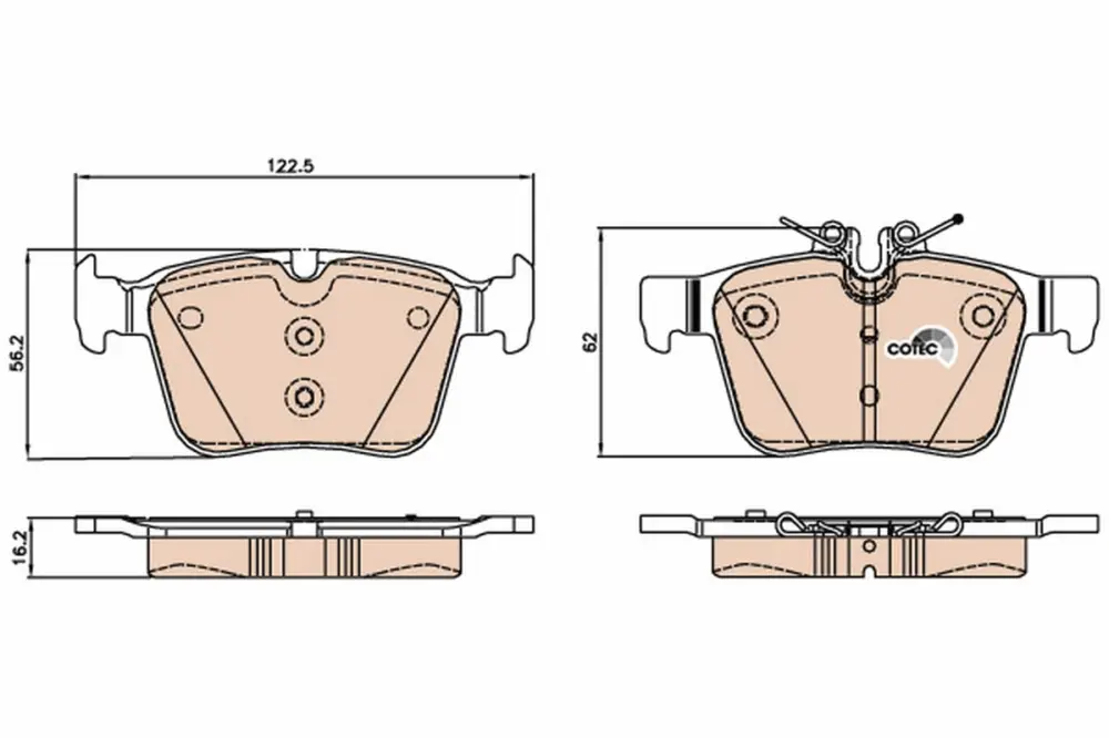 Sale TRW GDB2071 - Bremsbelagsatz, Scheibenbremse - COTEC