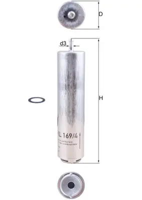 Knallerangebot MAHLE KL 169/4D - Kraftstofffilter