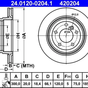 Preisknaller ATE 24.0120-0204.1 - Bremsscheibe