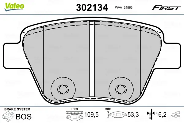 Direkt Vom Hersteller VALEO 302134 - Bremsbelagsatz, Scheibenbremse - FIRST
