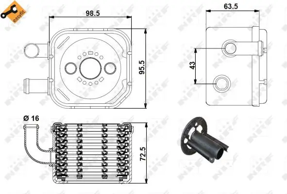 Top-Seller NRF 31170 - Ölkühler, Motoröl - EASY FIT