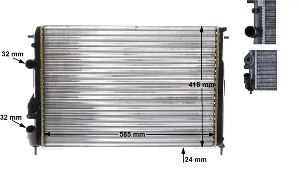 MAHLE CR 493 000S - Kühler, Motorkühlung Kracherpreis