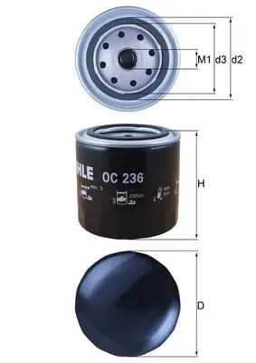 MAHLE OC 236 - Ölfilter Geprüft