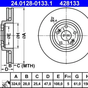 Sonderaktion ATE 24.0128-0133.1 - Bremsscheibe