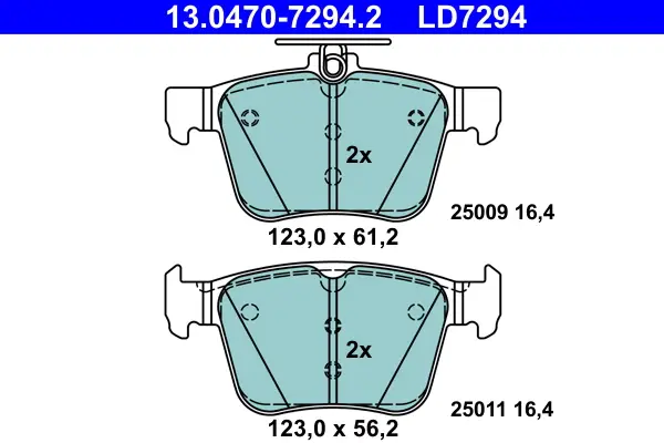 ATE 13.0470-7294.2 - Bremsbelagsatz, Scheibenbremse - ATE Ceramic Preis Gesenkt