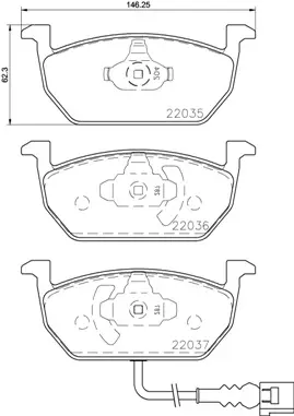 BREMBO P 85 137 - Bremsbelagsatz, Scheibenbremse - PRIME LINE Markenprodukt