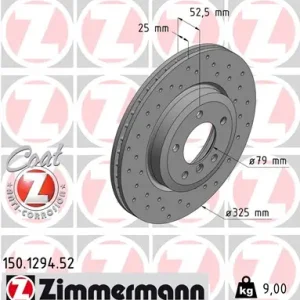 ZIMMERMANN 150.1294.52 - Bremsscheibe - SPORT COAT Z Meistverkauft