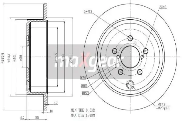 Nur Heute MAXGEAR 19-2271 - Bremsscheibe