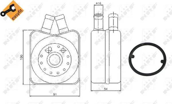 NRF 31304 - Ölkühler, Motoröl - EASY FIT Super-Preis