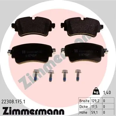 ZIMMERMANN 22308.175.1 - Bremsbelagsatz, Scheibenbremse Top-Seller