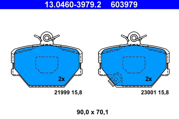 ATE 13.0460-3979.2 - Bremsbelagsatz, Scheibenbremse Billig