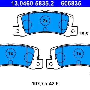 Preiswert ATE 13.0460-5835.2 - Bremsbelagsatz, Scheibenbremse