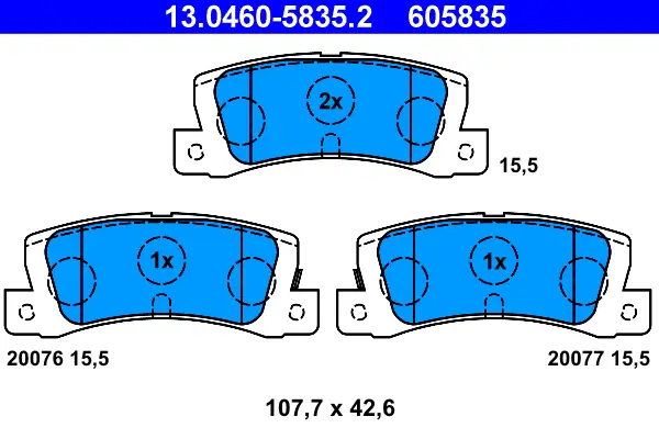 Preiswert ATE 13.0460-5835.2 - Bremsbelagsatz, Scheibenbremse