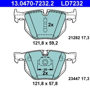 ATE 13.0470-7232.2 - Bremsbelagsatz, Scheibenbremse - ATE Ceramic Expressversand