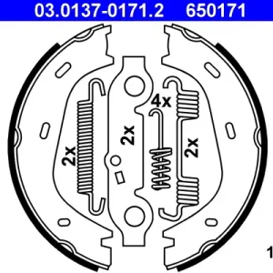 ATE 03.0137-0171.2 - Bremsbackensatz, Feststellbremse Wochenendangebot
