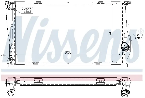 Neu Im Sortiment NISSENS 60785A - Kühler, Motorkühlung - ** FIRST FIT **