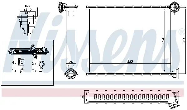 NISSENS 72962 - Wärmetauscher, Innenraumheizung - ** FIRST FIT ** Beliebt
