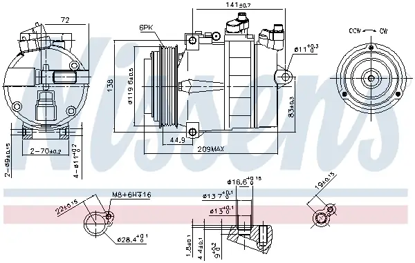 NISSENS 89022 - Kompressor, Klimaanlage - ** FIRST FIT ** Preis Gesenkt