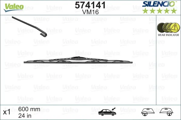 VALEO VM16 Scheibenwischer 574141 - SILENCIO CONVENTIONAL SINGLE Angebot