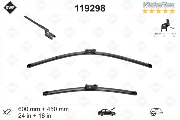Bestpreis SWF SF298 Scheibenwischer 119298 - DAS ORIGINAL SET600mm / 450mm