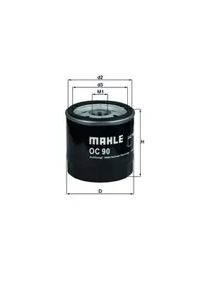 Neuheit MAHLE OC 90 OF - Ölfilter
