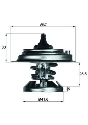 Sichere Zahlung MAHLE TX 29 75D - Thermostat, Kühlmittel