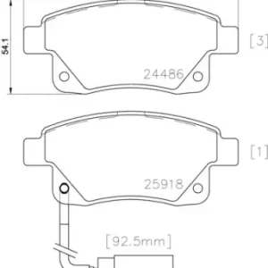 Kracherpreis BREMBO P 24 066 - Bremsbelagsatz, Scheibenbremse - PRIME LINE