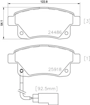 Kracherpreis BREMBO P 24 066 - Bremsbelagsatz, Scheibenbremse - PRIME LINE