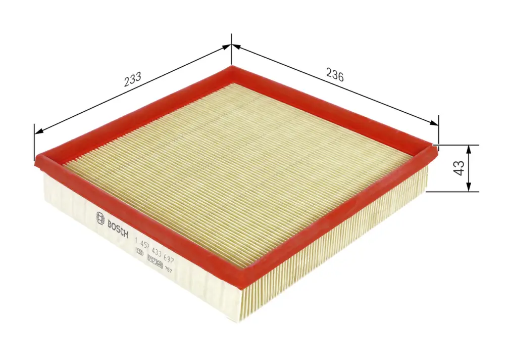 BOSCH 1 457 433 697 - Luftfilter Top-Preis