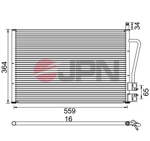 Neuheit JPN 60C9097-JPN - Kondensator, Klimaanlage