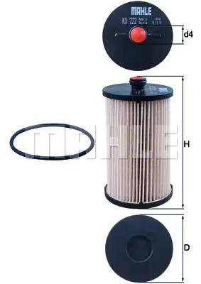 Jetzt Kaufen KNECHT KX 222D - Kraftstofffilter