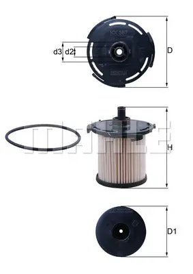 Neu KNECHT KX 387D - Kraftstofffilter