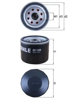 Begrenztes Angebot KNECHT OC 1290 - Ölfilter
