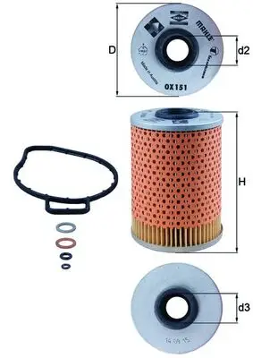 Neuheit KNECHT OX 151D - Ölfilter